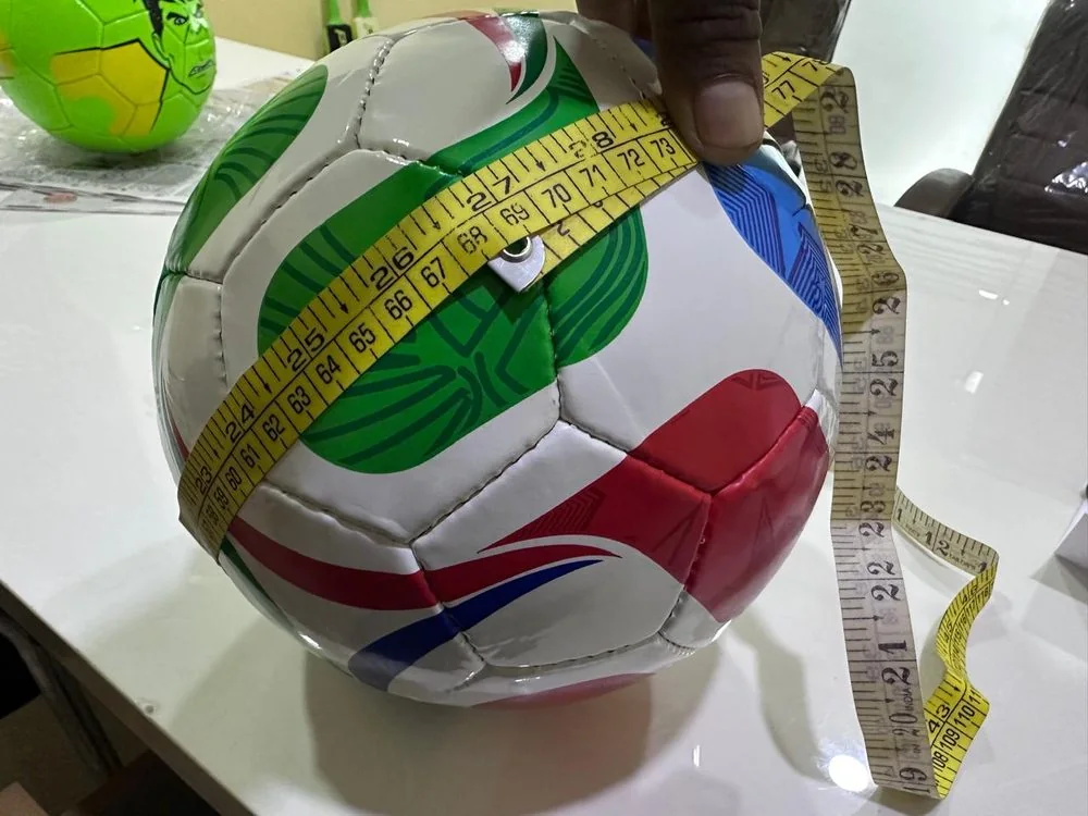 QC measurement of soccer ball