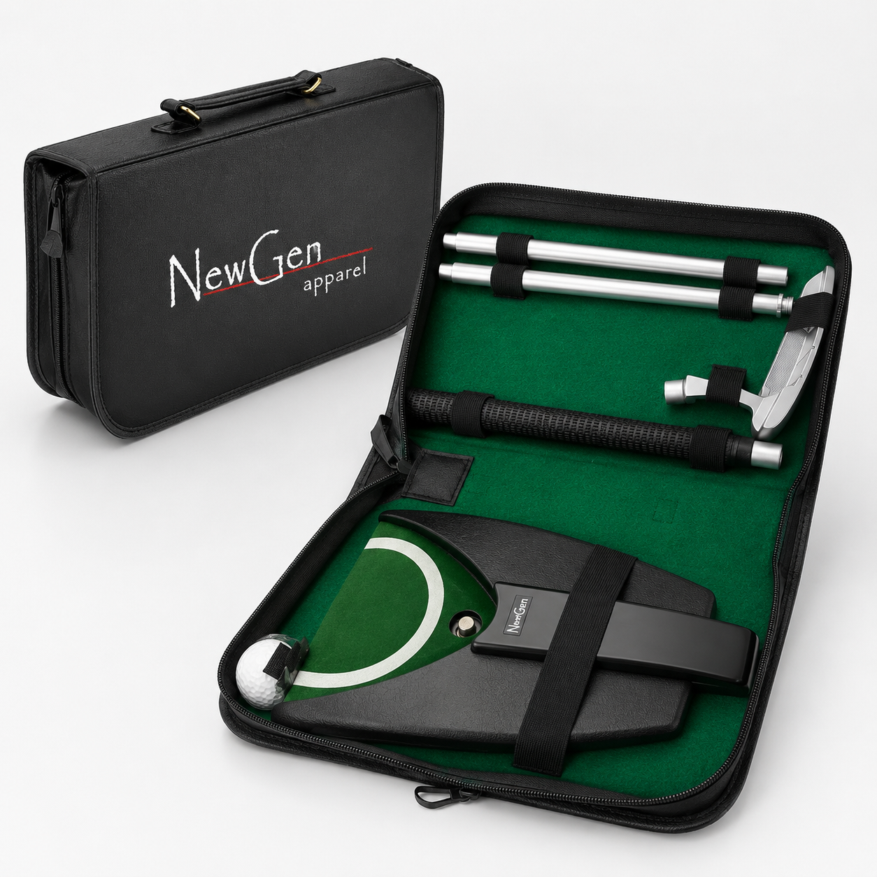 NewGen branded golf putting set in carry case